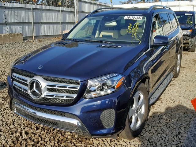 4JGDF6EE3HA963189 - 2017 MERCEDES-BENZ GLS 450 4M BLUE photo 2