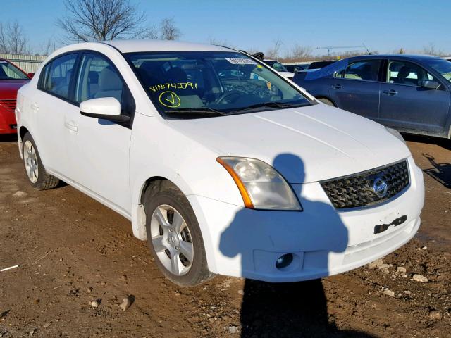 3N1AB61EX8L742791 - 2008 NISSAN SENTRA 2.0 WHITE photo 1