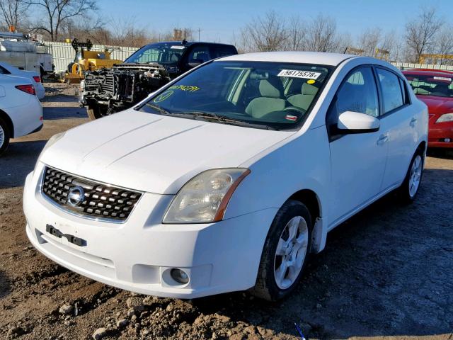 3N1AB61EX8L742791 - 2008 NISSAN SENTRA 2.0 WHITE photo 2