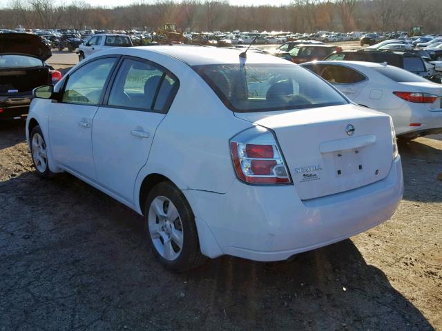 3N1AB61EX8L742791 - 2008 NISSAN SENTRA 2.0 WHITE photo 3