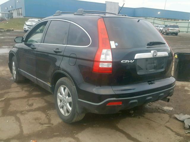 JHLRE48768C051307 - 2008 HONDA CR-V EXL BLACK photo 3