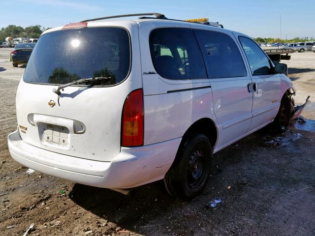 4N2XN11T5XD812585 - 1999 NISSAN QUEST SE WHITE photo 4