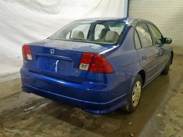 2HGES16335H558663 - 2005 HONDA CIVIC DX V BLUE photo 4