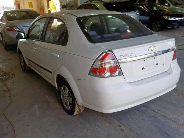 KL1TD56E19B642009 - 2009 CHEVROLET AVEO LS WHITE photo 3