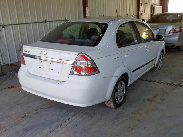 KL1TD56E19B642009 - 2009 CHEVROLET AVEO LS WHITE photo 4