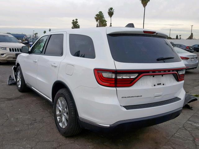 1C4RDHAG7HC925942 - 2017 DODGE DURANGO SX WHITE photo 3