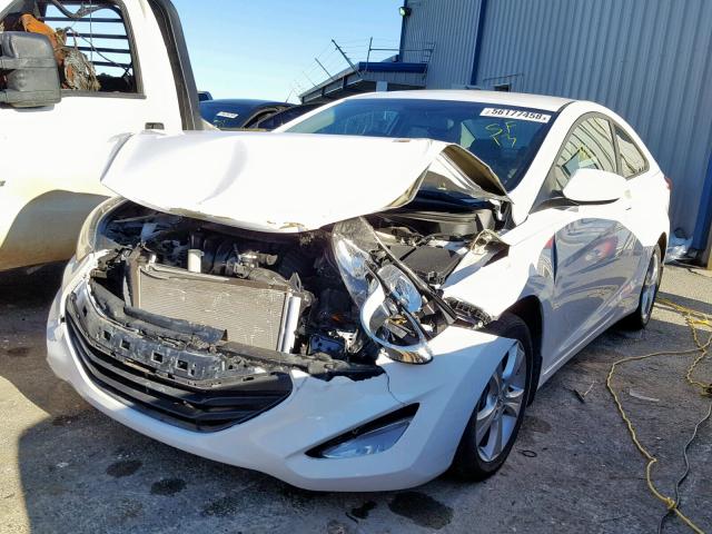 KMHDH6AE2DU012524 - 2013 HYUNDAI ELANTRA CO WHITE photo 2