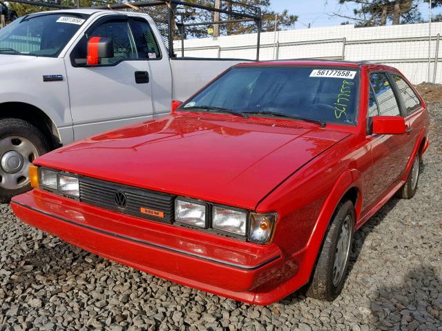 WVWCB0531JK003909 - 1988 VOLKSWAGEN SCIROCCO RED photo 2