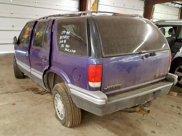 1GKDT13W3S2515097 - 1995 GMC JIMMY PURPLE photo 3