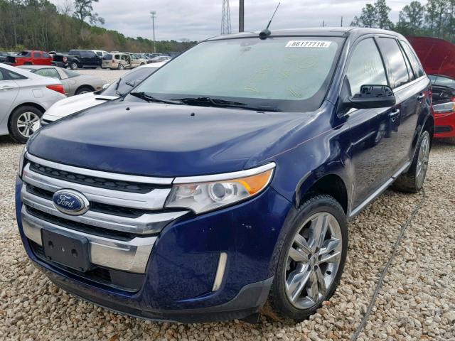 2FMDK3KC5BBB08132 - 2011 FORD EDGE LIMIT BLUE photo 2