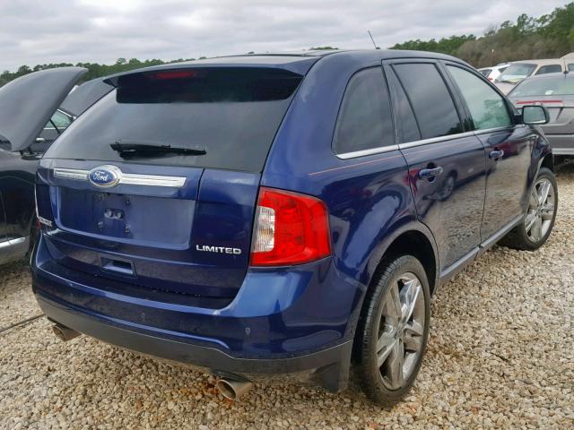 2FMDK3KC5BBB08132 - 2011 FORD EDGE LIMIT BLUE photo 4