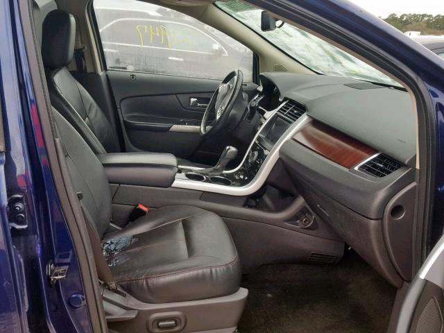 2FMDK3KC5BBB08132 - 2011 FORD EDGE LIMIT BLUE photo 5