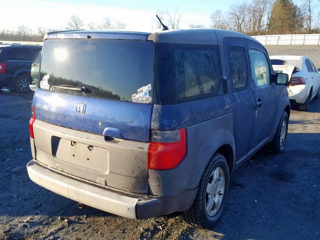 5J6YH28553L031099 - 2003 HONDA ELEMENT EX BLUE photo 4