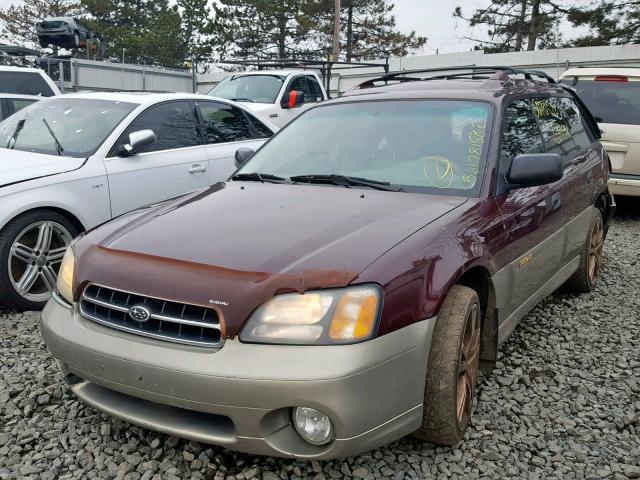 4S3BH675917635717 - 2001 SUBARU LEGACY OUT MAROON photo 2