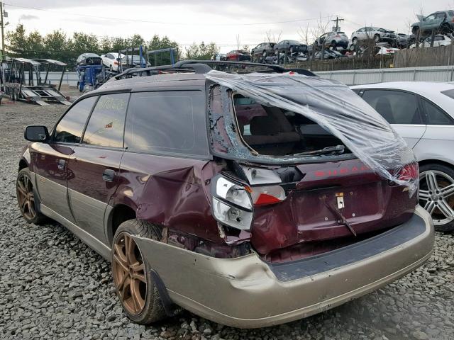 4S3BH675917635717 - 2001 SUBARU LEGACY OUT MAROON photo 3