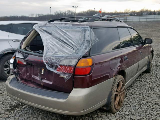 4S3BH675917635717 - 2001 SUBARU LEGACY OUT MAROON photo 4