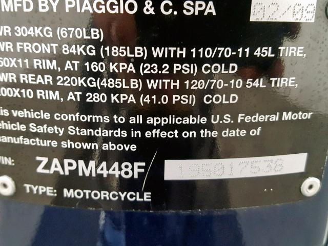 ZAPM448F195017538 - 2009 VESPA LX 150 BLUE photo 20