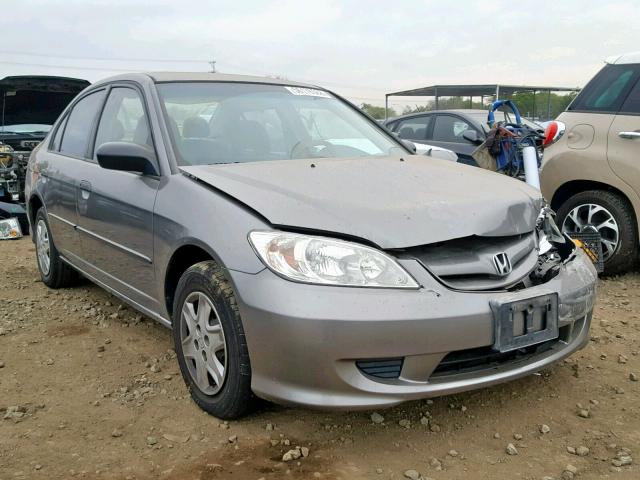 1HGES163X5L018911 - 2005 HONDA CIVIC DX V GRAY photo 1