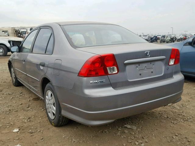 1HGES163X5L018911 - 2005 HONDA CIVIC DX V GRAY photo 3