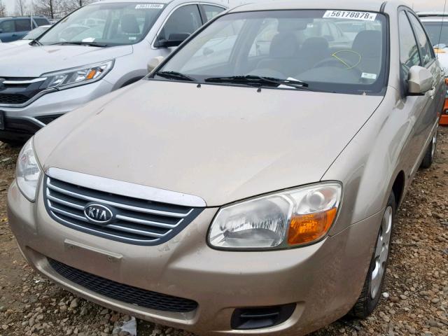 KNAFE122585518391 - 2008 KIA SPECTRA EX BEIGE photo 2