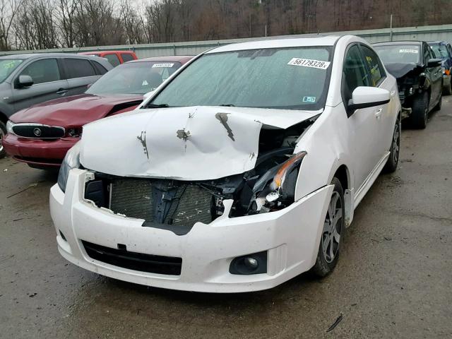 3N1AB6AP9CL761231 - 2012 NISSAN SENTRA 2.0 WHITE photo 2