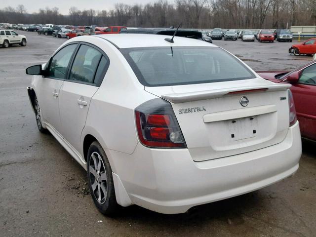 3N1AB6AP9CL761231 - 2012 NISSAN SENTRA 2.0 WHITE photo 3