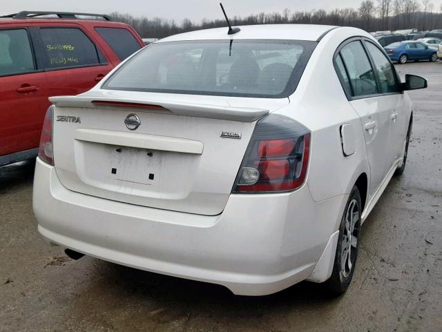 3N1AB6AP9CL761231 - 2012 NISSAN SENTRA 2.0 WHITE photo 4