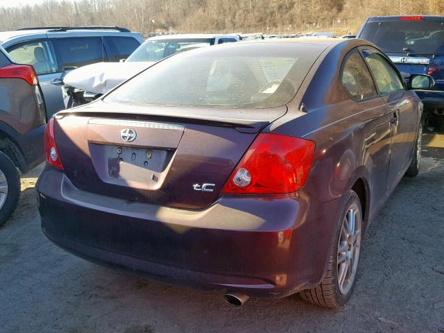 JTKDE177250042620 - 2005 TOYOTA SCION TC იასამნისფერი ფოტო 4