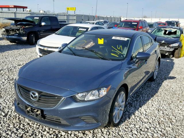 JM1GJ1V63E1159918 - 2014 MAZDA 6 TOURING BLUE photo 2