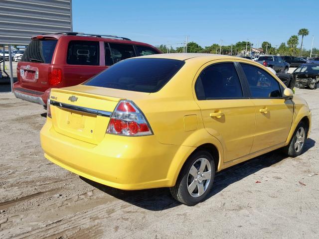 KL1TD5DEXBB133299 - 2011 CHEVROLET AVEO LS YELLOW photo 4