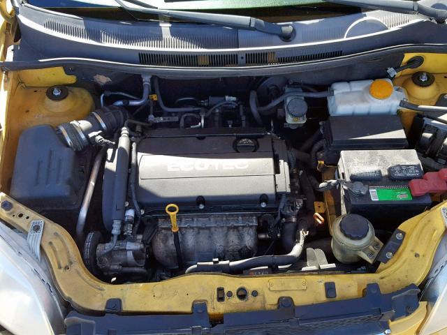 KL1TD5DEXBB133299 - 2011 CHEVROLET AVEO LS YELLOW photo 7