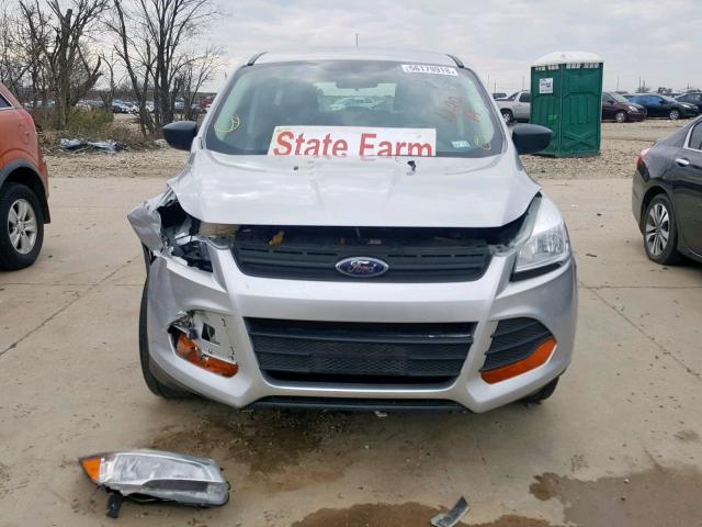 1FMCU0F79EUD72034 - 2014 FORD ESCAPE S SILVER photo 9