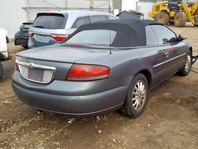 1C3EL55R02N318468 - 2002 CHRYSLER SEBRING LX TEAL photo 4