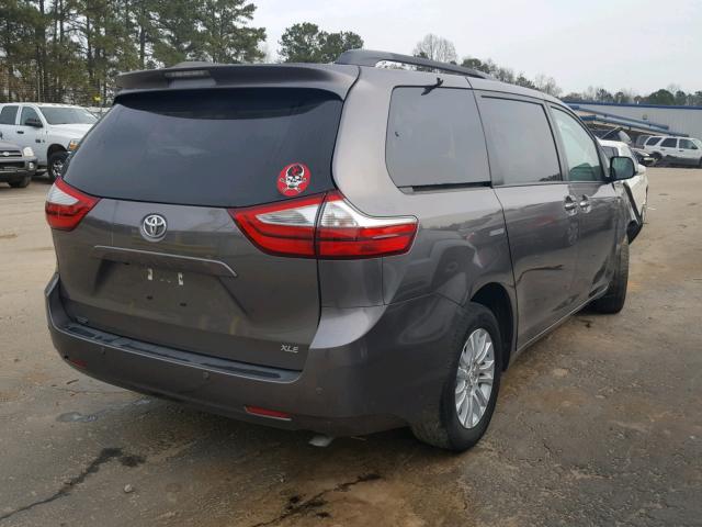 5TDYZ3DC6HS797202 - 2017 TOYOTA SIENNA XLE GRAY photo 4