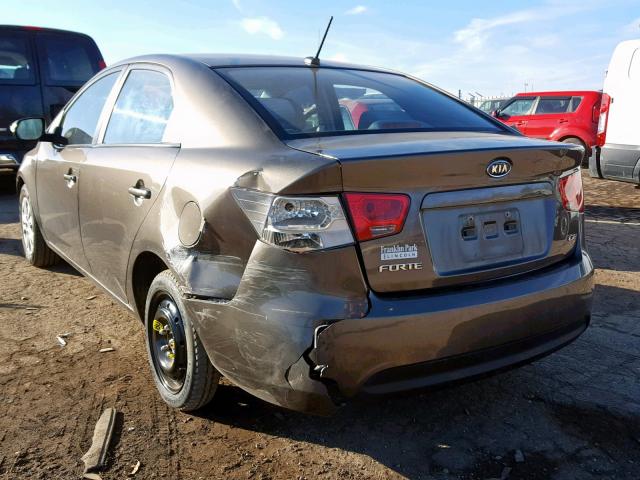 KNAFU4A27A5141588 - 2010 KIA FORTE EX BROWN photo 3