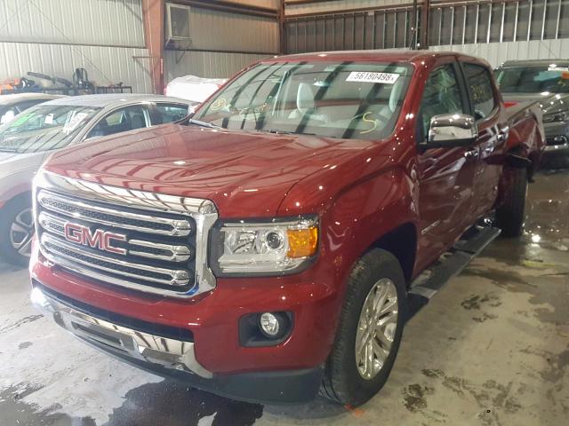 1GTG5DEN8H1222643 - 2017 GMC CANYON SLT RED photo 2