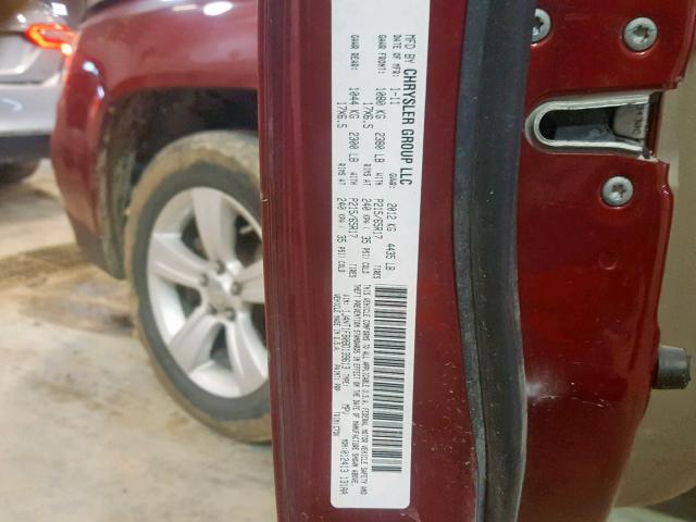 1J4NT1FB0BD139613 - 2011 JEEP COMPASS SP 栗色 照片 10