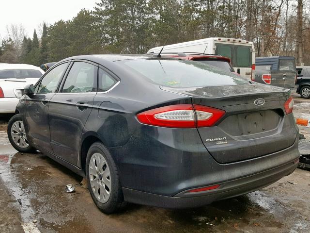 3FA6P0G71ER366023 - 2014 FORD FUSION S BLUE photo 3