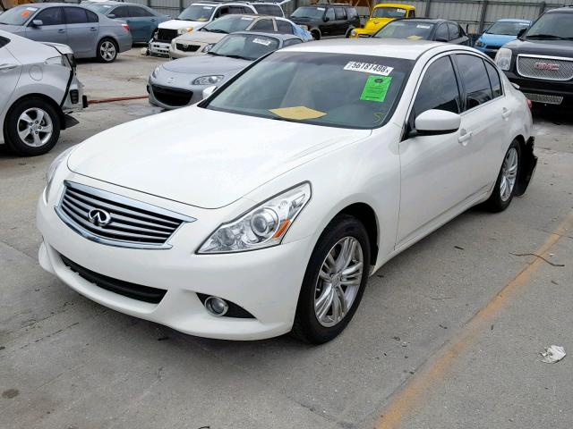 JN1DV6AP3CM811745 - 2012 INFINITI G25 BASE WHITE photo 2