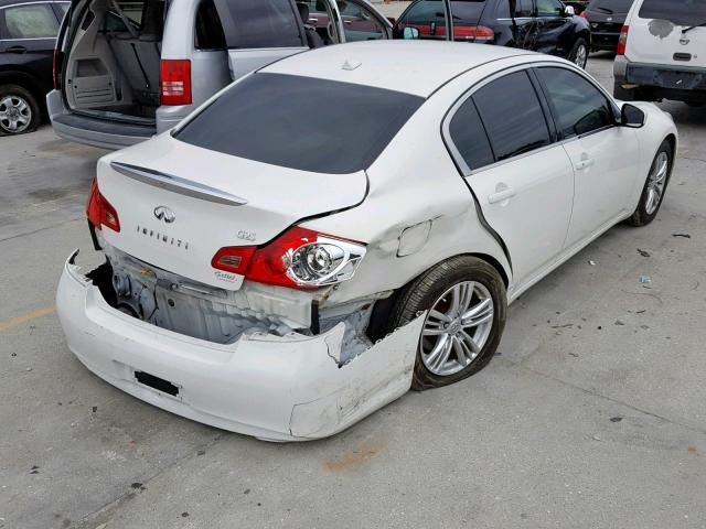 JN1DV6AP3CM811745 - 2012 INFINITI G25 BASE WHITE photo 4