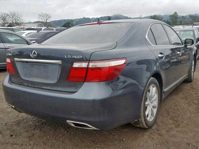 JTHBL46F595085483 - 2009 LEXUS LS 460 GRAY photo 4