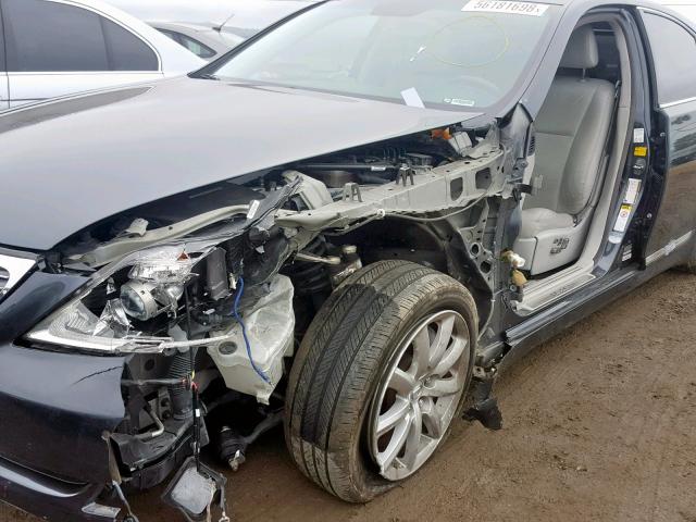 JTHBL46F595085483 - 2009 LEXUS LS 460 GRAY photo 9