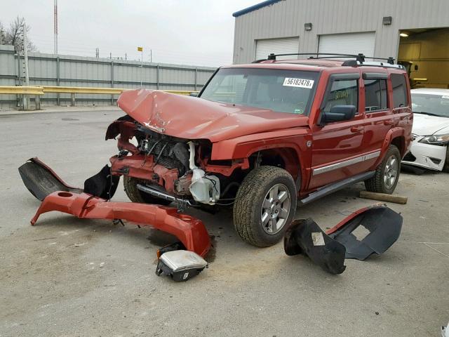 1J8HG58216C170515 - 2006 JEEP COMMANDER Tünd qırmızı foto 2