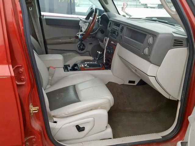 1J8HG58216C170515 - 2006 JEEP COMMANDER Tünd qırmızı foto 5