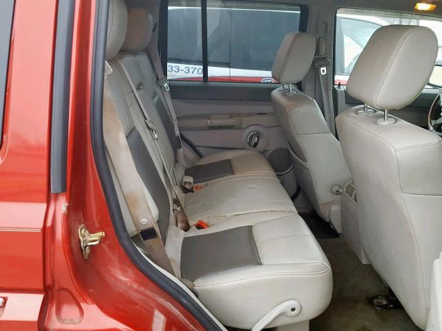 1J8HG58216C170515 - 2006 JEEP COMMANDER Tünd qırmızı foto 6