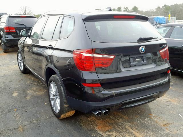 5UXWZ7C35H0V93461 - 2017 BMW X3 SDRIVE2 BLACK photo 3