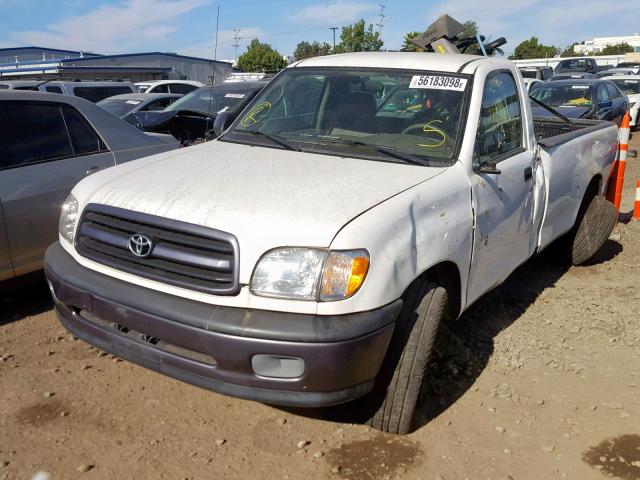 5TBJN32111S214161 - 2001 TOYOTA TUNDRA WHITE photo 2