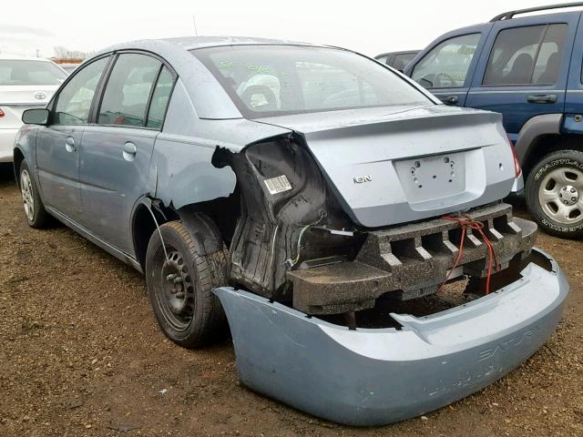 1G8AJ52F23Z176784 - 2003 SATURN ION LEVEL BLUE photo 3