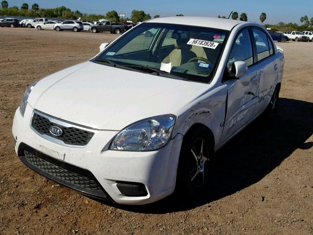 KNADH4A36B6936437 - 2011 KIA RIO BASE WHITE photo 2