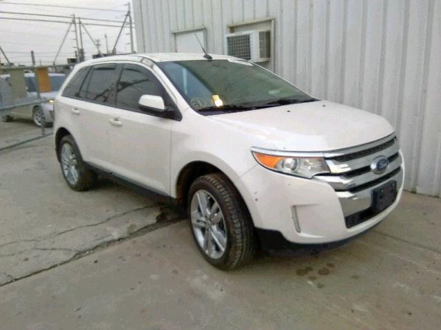 2FMDK3JC2EBB17697 - 2014 FORD EDGE SEL WHITE photo 1